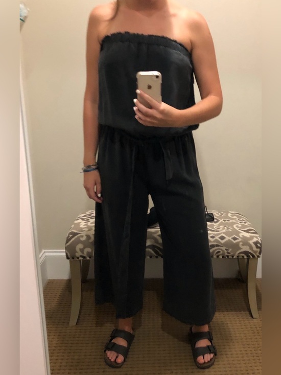 Bella Dahl Pants - Charcoal Wide-Leg Jumpsuit